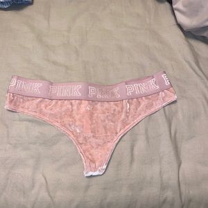 PINK (brand) velvet pink thong